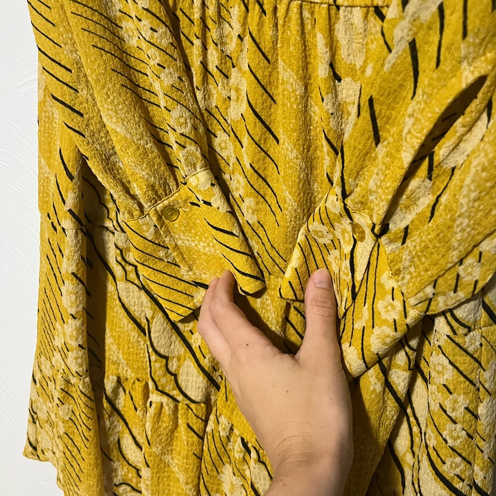ba&sh Yellow Patterned Mini Dress - Picture 4 of 7